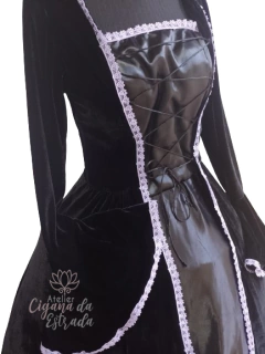 Vestido + Capa Pombagira Rosa Caveira Duas Peças - comprar online