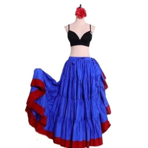 Saia Tribal Azul - Vermelho Conf. Própria - comprar online
