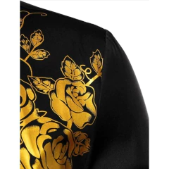 Imagem do CAMISA CIGANA FLORES DOURADO