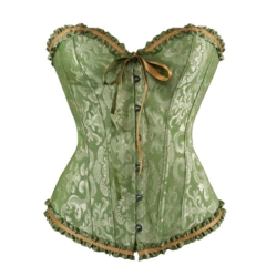 Corselet Cetim Brocado Varias Cores