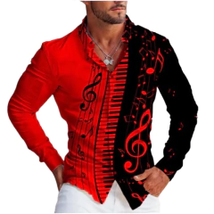 Camisa Nota Musical Vermelha - comprar online