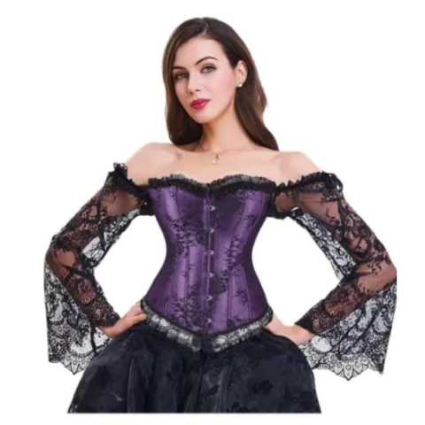 Corset mangas de renda - comprar online