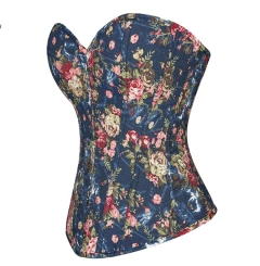 Corset Floral azul - loja online