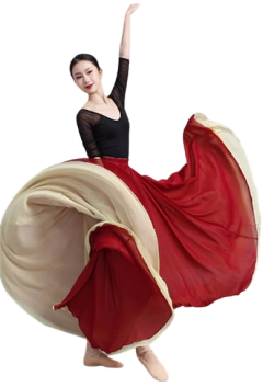 SAIA DANÇA DUPLA FACE VERMELHA E BEGE na internet