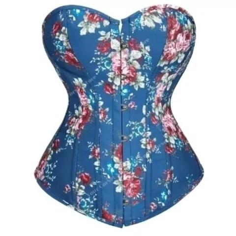 CORSET AZUL FLORAL