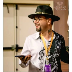 Camisa Cigana Nota Musical Branca - Atelier Cigana da Estrada