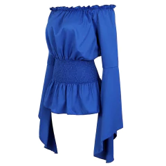 BLUSA CIGANA AZUL MANGA LONGA - comprar online