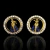 Par de brincos - Nossa Senhora cravejada - Banhados a ouro 18K - Garantia de 01 ano - comprar online