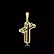 KIT - Corrente grumet 1.5mm - Pingente Crucifixo 3D 2,8x1,9cm - Banhado a ouro 18K - Garantia de 01 ano na internet