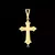 KIT - Corrente Cadeado 1.5mm - Pingente Crucifixo Português 3,5x2cm - Banhado a ouro 18K - Garantia de 01 ano na internet