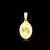 KIT - Corrente grumet 1.5mm - Pingente Plaquinha Oval Jesus 1,7x1,4cm - Banhado a ouro 18K - Garantia de 01 ano na internet