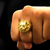 Anel Pitbull 3D - Moeda antiga - Banhado a ouro 18K - Garantia eterna na cor - comprar online