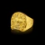 Anel Ferradura com Coroa - Moeda antiga - Banhado a ouro 18K - Garantia eterna na cor - Valle ® | N.º 1 em joias banhadas a ouro 18K