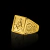 Anel Maçonaria [Três artes] - Moeda antiga - Banhado a ouro 18K - Garantia eterna na cor - Valle ® | N.º 1 em joias banhadas a ouro 18K