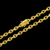 Corrente Cadeado Quina - Fecho gaveta - 8mm - Banhado a ouro 18K - Garantia de 01 ano