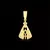 KIT - Corrente Cartie Quina Long 1.5mm - Pingente N. Sra. Aparecida Vazado 2x1,5cm - Banhado a ouro 18K - Garantia de 01 ano na internet