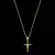 KIT - Corrente 3 por 1 Fígaro 1.5mm - Pingente Crucifixo Palito Jesus [P] 3x2cm - Banhado a ouro 18K - Garantia de 01 ano - comprar online