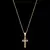KIT - Corrente 3 por 1 Fígaro 1.5mm - Pingente Crucifixo Detalhado Vazado 3x1,5cm - Banhado a ouro 18K - Garantia de 01 ano - comprar online