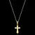 KIT - Corrente Cartie Quina Long 1.5mm - Pingente Crucifixo Português 3,5x2cm - Banhado a ouro 18K - Garantia de 01 ano - comprar online