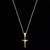 KIT - Corrente Cadeado 1.5mm - Pingente Crucifixo Palito [P] 3x2cm - Banhado a ouro 18K - Garantia de 01 ano - comprar online
