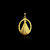 Pingente Nossa Senhora no círculo - 2,5x3,0cm - Banhado a ouro 18K - 01 ano de garantia