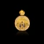 Pingente Nossa Senhora 3D Redondo Moldura [Cravejado] - 3,7x3,7cm - Banhado a ouro 18K - 01 ano de garantia