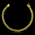 Pulseira Cadeado Quina - Fecho canhão - 4mm - Banhado a ouro 18K - Garantia de 01 ano - comprar online