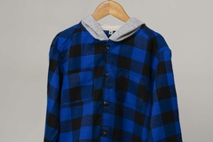 Camisa Viyela con capucha Azul - tienda online