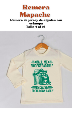 Remera Mapache Crudo - comprar online