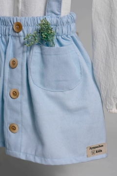 Pollera Nice Celeste - comprar online