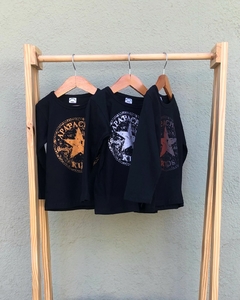 REMERA STAR NEGRA - Apapachos kids 