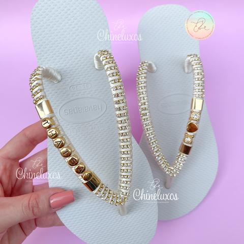 PERSONALIZADA 1 NOME + PINGENTES PASSANTES