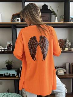 Saco Magali Naranja Alas Negras