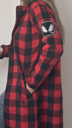 Saco de paño Rojo a cuadros - tienda online