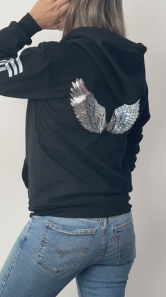 Cangurito rustico negro Tres tiras - comprar online
