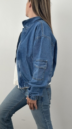 Campera Cargo Jean Alas Plateadas - porquesiche