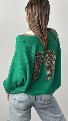 SUETER MACARENA VERDE ( alas doradas ) - comprar online