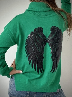Poleron Belen Verde Benetton Alas Negras