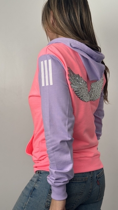 Cangurito combinado Rosa Fluo y lila