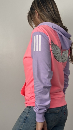 Cangurito combinado Rosa Fluo y lila - comprar online