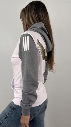 Cangurito Combinado Blanco y Gris