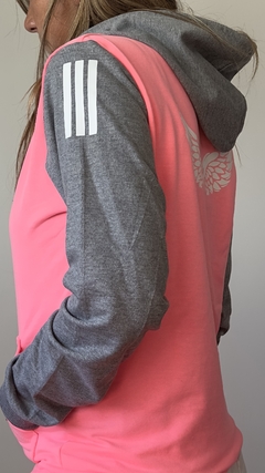 Cangurito combinado Rosa Fluo y Gris - porquesiche