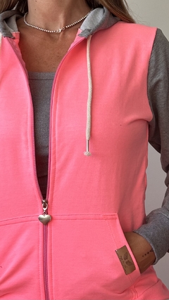 Cangurito combinado Rosa Fluo y Gris - tienda online