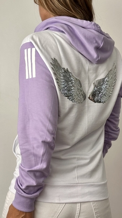 Cangurito Combinado Blanco y Lila