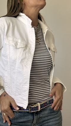 Campera Jean Gunda Blanca - comprar online