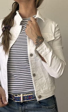 Campera Jean Gunda Blanca - porquesiche