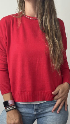 Sueter Jazmin Rojo Alas Negras - comprar online
