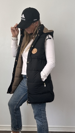 Chaleco Reversible Negro y Beige - tienda online