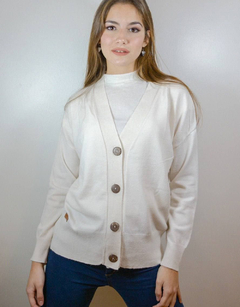 Saco Botones Blanco liso