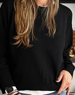 Suéter Jazmín negro alas doradas - comprar online